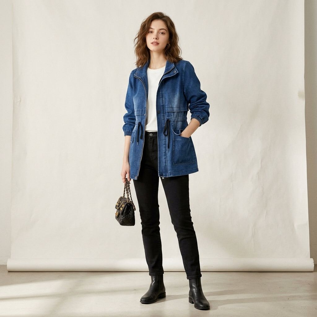 Veste en jean légère et ajustée
