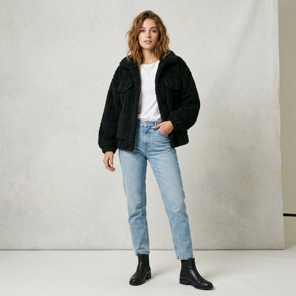 Veste en peluche douce Elina