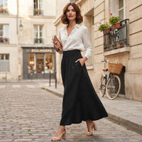 Jupe midi froncée Suri