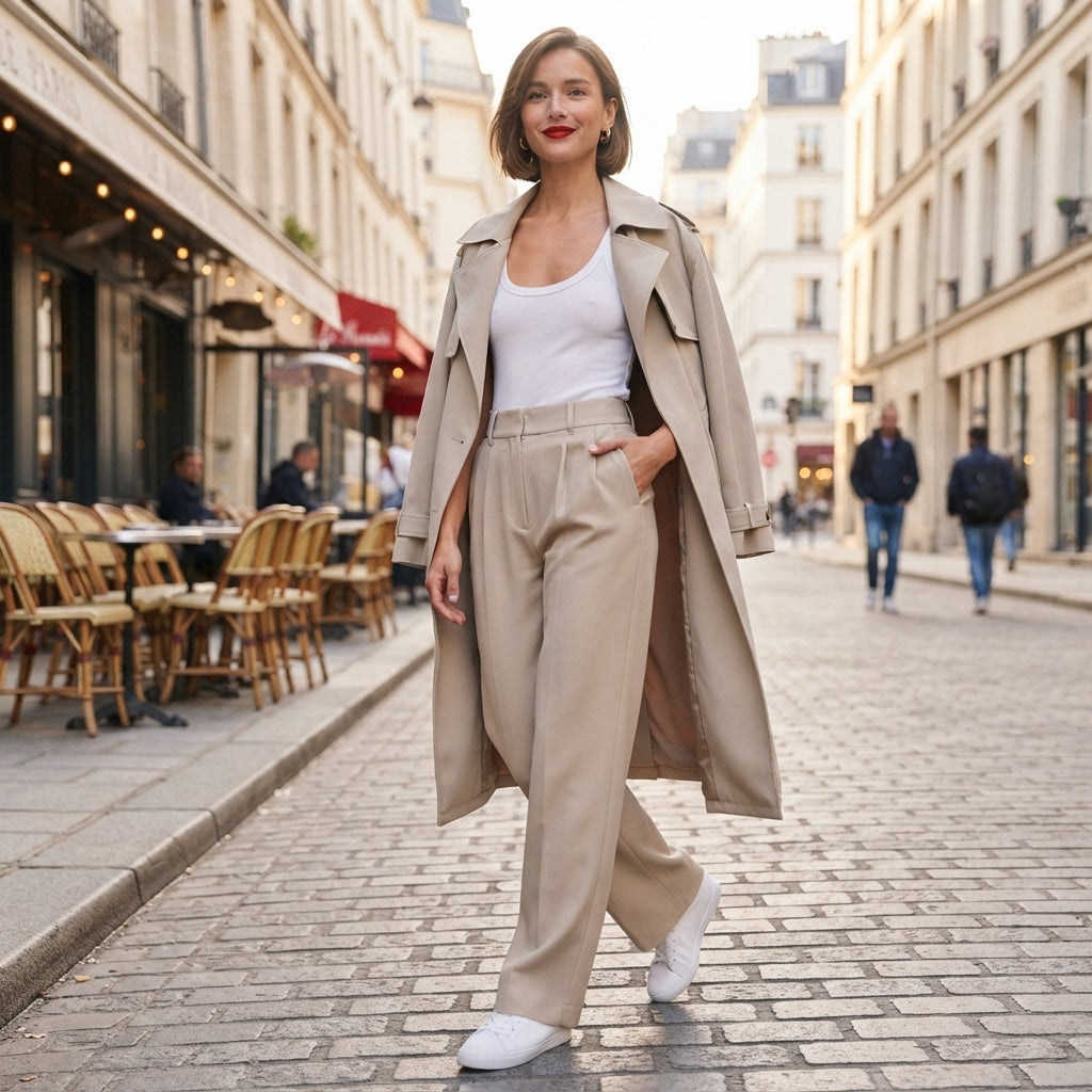 Pantalon plissé à jambes larges Montarello