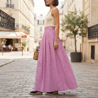Pantalon rayé à taille élastique