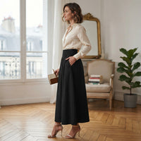 Jupe midi froncée Suri