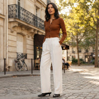 Pantalon plissé à jambes larges Montarello