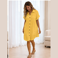 Robe chemise d'été boutonnée sur le devant