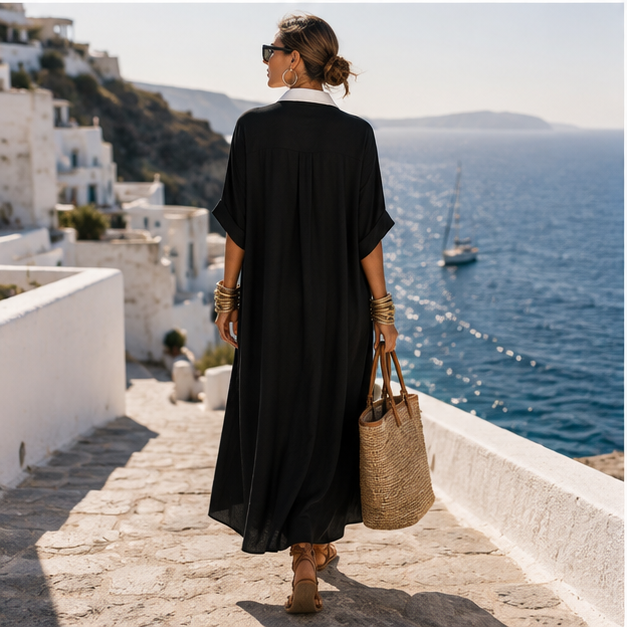 Olivienne minimalist maxi dress (olive)