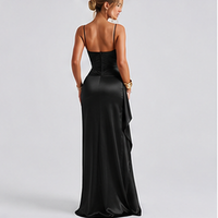 Capucine long heart-neck dress