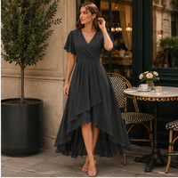 Robe midi asymétrique Serelle Vintage en mousseline