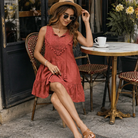 Robe mini bohème à franges