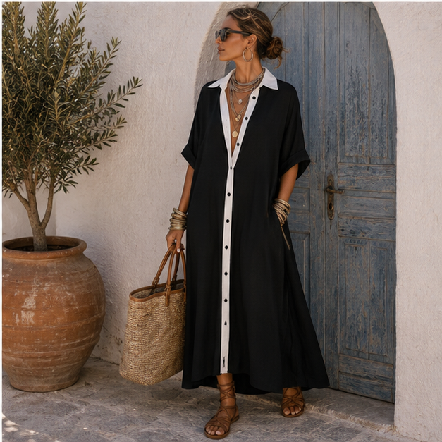 Olivienne minimalist maxi dress (olive)