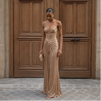 Genevieve Corset Pleated Maxi Dress