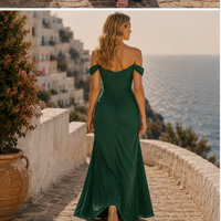 Robe longue drapée Marcel