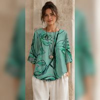 Blouse vintage à imprimé floral