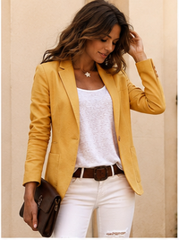 Blazer ajusté à un bouton