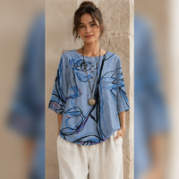 Blouse vintage à imprimé floral