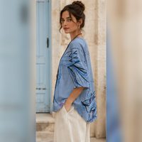 Blouse vintage à imprimé floral