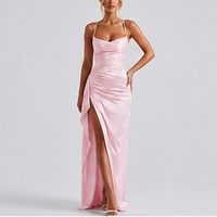 Capucine long heart-neck dress