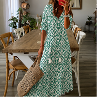 Robe longue bohème Aveline à col V