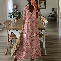 Robe longue bohème Aveline à col V