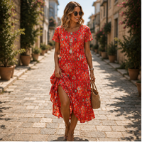 Robe midi fluide d'été Eloria