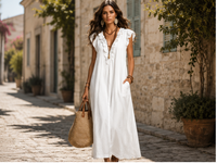 Robe longue bohème à volants Auriane