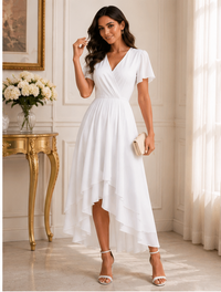 Robe midi asymétrique Serelle Vintage en mousseline