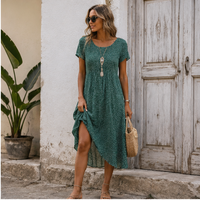 Robe midi fluide d'été Eloria