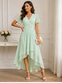 Robe midi asymétrique Serelle Vintage en mousseline