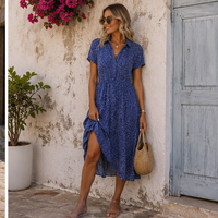 Robe midi fluide d'été Eloria