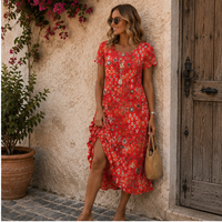 Robe midi fluide d'été Eloria