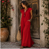 Robe longue bohème à volants Auriane