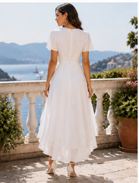 Robe midi asymétrique Serelle Vintage en mousseline