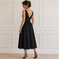 Robe midi en tissu tissé Celestia à col en V