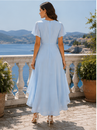 Robe midi asymétrique Serelle Vintage en mousseline