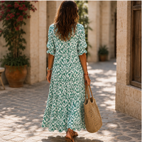 Robe longue bohème Aveline à col V