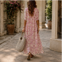 Robe longue bohème Aveline à col V