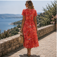 Robe midi fluide d'été Eloria