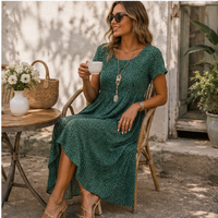 Robe midi fluide d'été Eloria