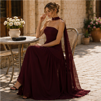 Robe longue bustier fendue Celestine