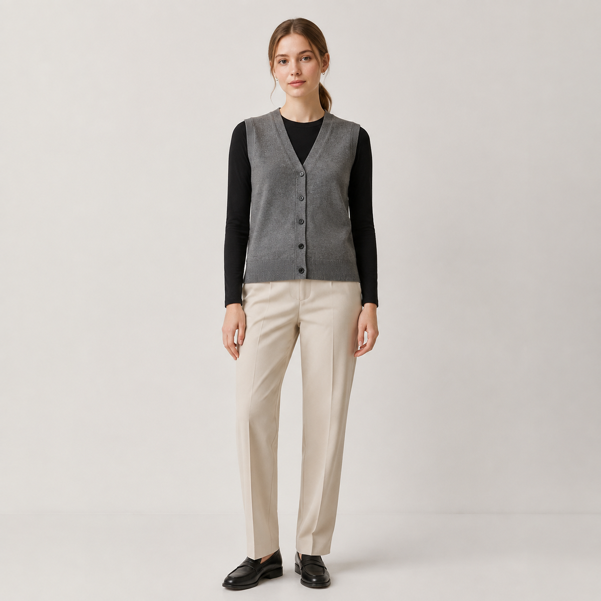 Gilet en maille croisée