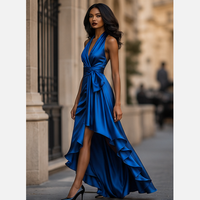 Robe mini à volants décolletée