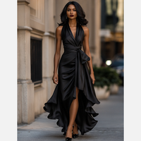 Robe mini à volants décolletée