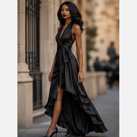 Robe mini à volants décolletée