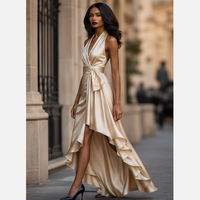 Robe mini à volants décolletée