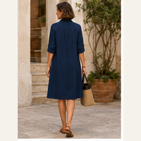 Robe chemise midi décontractée