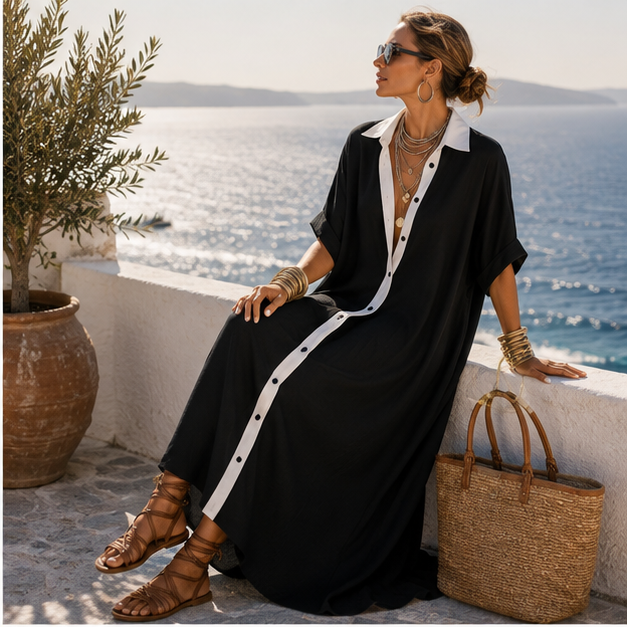 Olivienne minimalist maxi dress (olive)