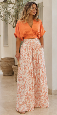 Two-piece printed pants set