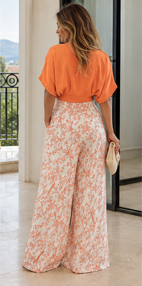 Two-piece printed pants set