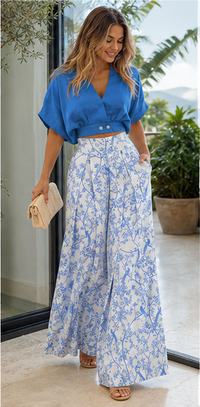 Two-piece printed pants set