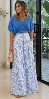 Two-piece printed pants set