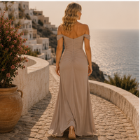 Robe longue drapée Marcel